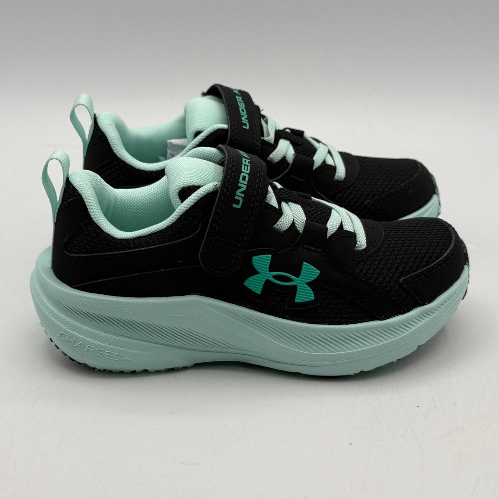 Under Armour Assert 11 AC Girls 11K Black Green Running Shoes 6006915-002
